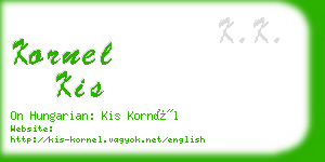 kornel kis business card